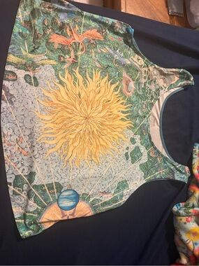 Disney World of Pandora Avatar Wonens tank top in Yellow, Green, Blue.